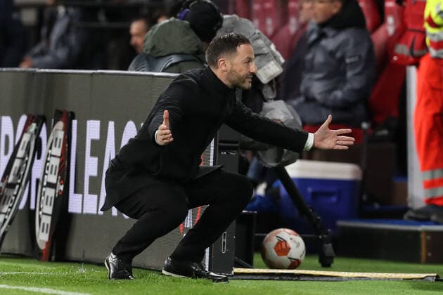 Trainer Domenico Tedesco (RB Leipzig) - Europa League Saison 2021-2022 Viertelfinale RB Leipzig vs. Atalanta Bergamo in der Red Bull Arena in Leipzig - Fussball,Deutschland,Mann,Männer,07.04.2022