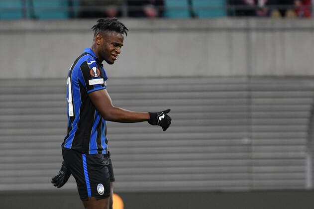 Duvan Zapata (Atalanta Bergamo) frustriert, RB Leipzig vs. Atalanta Bergamo, Fussball, Europa League, 07.04.2022 DFB DFL REGULATIONS PROHIBIT ANY USE OF PHOTOGRAPHS AS IMAGE SEQUENCES AND OR QUASI-VIDEO RB Leipzig vs. Atalanta Bergamo, Fussball, Europa League, 07.04.2022 Leipzig Copyright: xBertxHarzer xEibner-Pressefotox
