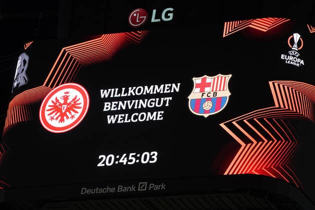 - Frankfurt 07.04.2022: Eintracht Frankfurt vs. FC Barcelona, Barca UEFA Europa League, Viertelfinale, Hinspiel