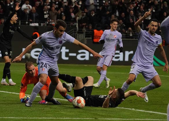 Germany, Frankfurt, 07.04.2022, Deutsche Bank Park, Eintracht Frankfurt v FC Barcelona, Barca - UEFA Champions League - Viertelfinale, Torwart Marc-AndrÃ Ter Stegen (Barcelona) - (Photo EU-Images) Frankfurt Deutsche Bank Park Hessen Deutschland