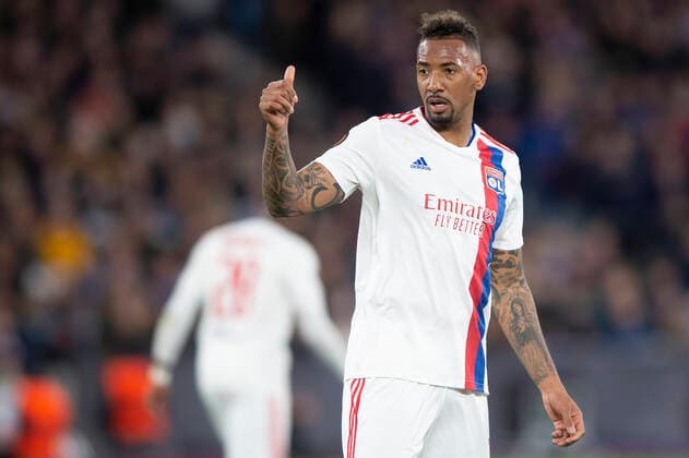Sport Bilder des Tages JÃ rÃ me Boateng of Lyon during the UEFA Europa League quarter final match between West Ham United and Lyon at the London Stadium, Queen Elizabeth Olympic Park, London, England on 7 April 2022. Copyright: xSalvioxCalabresex 31600004