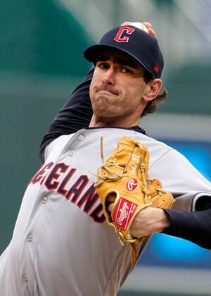 Apr 07, 2022: Cleveland Guardians pitcher Shane Bieber (57) makes the start at Kauffman Stadium Kansas City, Missouri. The Kansas City Royals defeated the Cleveland Guardians 3-1. CSM. Kansas City United States - ZUMAc04_ 20220407_zaf_c04_069 Copyright: xJonxRobichaudx