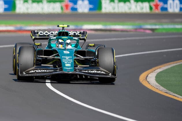 MELBOURNE, AUSTRALIA - APRIL 08: Sebastian Vettel (5) of Germany and Aston Martin Aramco Cognizant F1 Team during the Australian Formula One Grand Prix at Albert Park on April 08, 2022 in Melbourne, Australia. (Photo by Steven Markham Icon Sportswire) AUTO: APR 08 F1 - Australian Grand Prix Icon22040807771