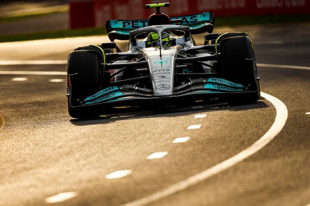 44 Lewis Hamilton (GBR, Mercedes-AMG Petronas F1 Team), F1 Grand Prix of Australia at Melbourne Grand Prix Circuit on April 8, 2022 in Melbourne, Australia. (Photo by HOCH ZWEI) Melbourne Australia