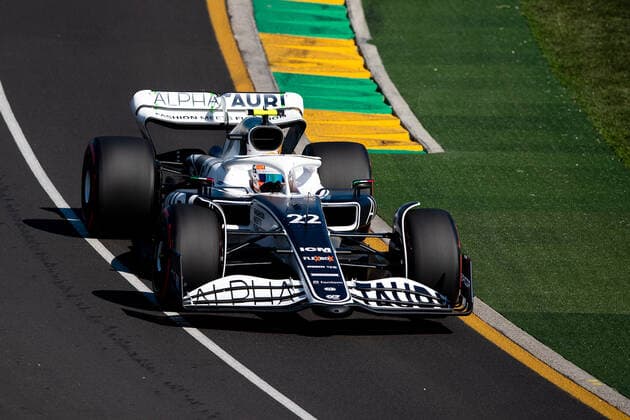 MELBOURNE, AUSTRALIA - APRIL 08: Yuki Tsunoda (22) of Japan and Scuderia AlphaTauri during the Australian Formula One Grand Prix at Albert Park on April 08, 2022 in Melbourne, Australia. (Photo by Steven Markham Icon Sportswire) AUTO: APR 08 F1 - Australian Grand Prix Icon22040814141