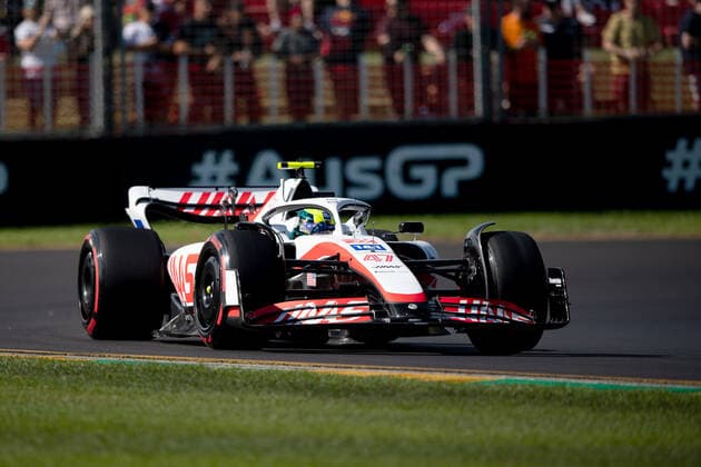 MELBOURNE, AUSTRALIA - APRIL 08: Mick Schumacher (47) of Germany and Haas F1 Team during the Australian Formula One Grand Prix at Albert Park on April 08, 2022 in Melbourne, Australia. (Photo by Steven Markham Icon Sportswire) AUTO: APR 08 F1 - Australian Grand Prix Icon22040815641