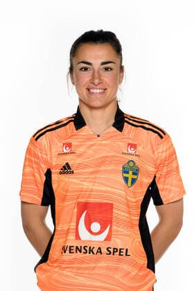 220405 Malvakt Zecira Musovic under en porträttfotografering med det svenska damlandslaget i fotboll den 5 april 2022 i Göteborg. Copyright: CARLxSANDIN BB220405CS068