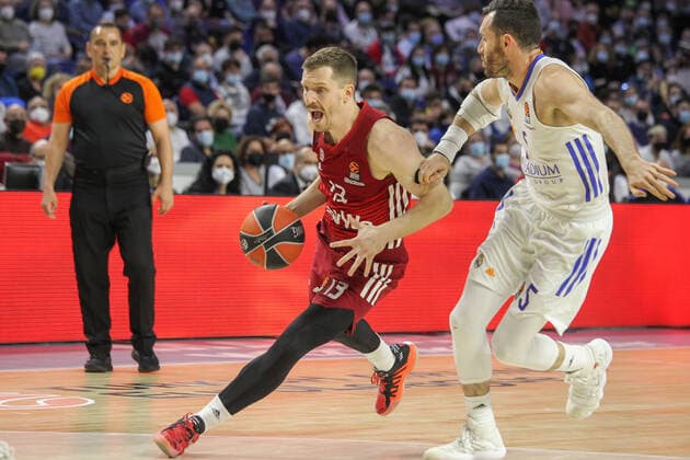 April 8, 2022, MADRID, MADRID, SPAIN: in action during Turkish Airlines Euroleague basketball match between Real Madrid and of FC Bayern Munchen at Wizink Center on April 08, 2022 in Madrid, Spain. MADRID SPAIN - ZUMAa181 20220408_zaa_a181_017 Copyright: xIrinaxR.xHipolitox