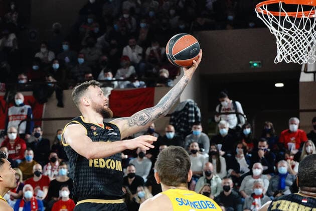 Donatas Motiejunas (AS Monaco) BASKETBALL : Monaco vs Alba Berlin - Euroleague - Monaco - 08 04 2022 NorbertScanella Panoramic 