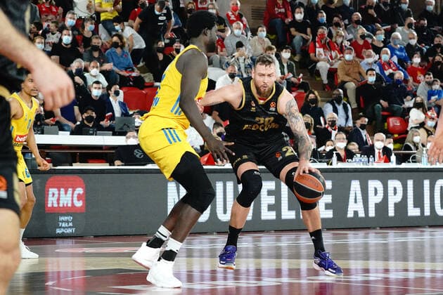 Donatas Motiejunas (AS Monaco) BASKETBALL : Monaco vs Alba Berlin - Euroleague - Monaco - 08 04 2022 NorbertScanella Panoramic 