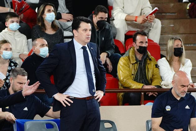 Israel Gonzalez (Coach de Alban Berlin) BASKETBALL : Monaco vs Alba Berlin - Euroleague - Monaco - 08 04 2022 NorbertScanella Panoramic 