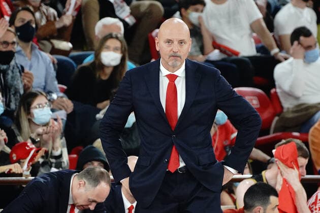 Sasa Obradovic (Coach de l AS Monaco) BASKETBALL : Monaco vs Alba Berlin - Euroleague - Monaco - 08 04 2022 NorbertScanella Panoramic 