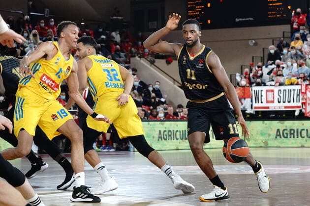 Alpha Diallo (AS Monaco) BASKETBALL : Monaco vs Alba Berlin - Euroleague - Monaco - 08 04 2022 NorbertScanella Panoramic 