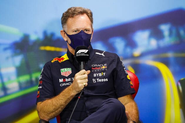 HORNER Christian (gbr), Team Principal of Red Bull Racing, portrait, press conference, PK, Pressekonferenz during the Formula 1 Heineken Australian Grand Prix 2022, 3rd round of the 2022 FIA Formula One World Championship, WM, Weltmeisterschaft on the Albert Park Circuit, from April 8 to 10, 2022 in Melbourne, Australia - F1 - AUSTRALIAN GRAND PRIX 2022 DPPI Panoramic 00122008__V2_8676