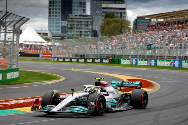 44 Lewis Hamilton (GBR, Mercedes-AMG Petronas F1 Team), F1 Grand Prix of Australia at Melbourne Grand Prix Circuit on April 9, 2022 in Melbourne, Australia. (Photo by HOCH ZWEI) Melbourne Australia