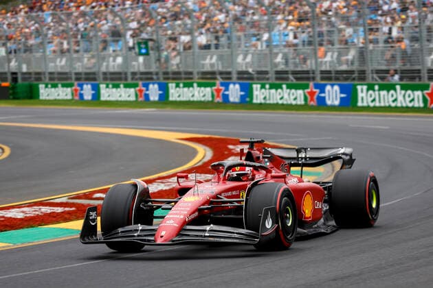 16 Charles Leclerc (MCO, Scuderia Ferrari), F1 Grand Prix of Australia at Melbourne Grand Prix Circuit on April 9, 2022 in Melbourne, Australia. (Photo by HOCH ZWEI) Melbourne Australia