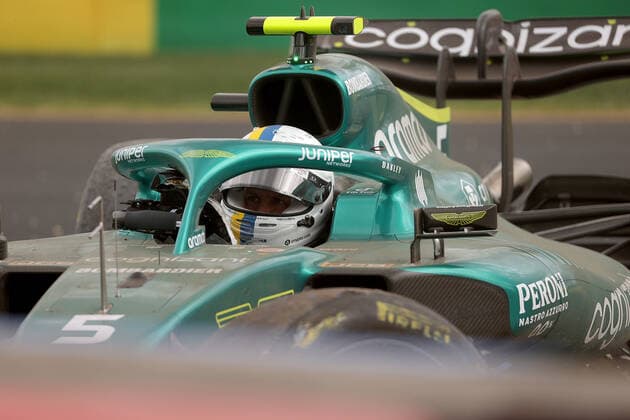 FORMULA 1 ROLEX AUSTRALIAN GRAND PRIX 2022 09.04.2022, Albert-Park, Melbourne, FORMULA 1 ROLEX AUSTRALIAN GRAND PRIX 2022 , im Bild Unfall von Sebastian Vettel (DEU), Aston Martin Aramco Cognizant Formula One Team