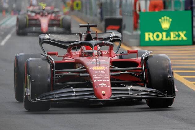 April 9, 2022, Melbourne, Australia: Charles Leclerc (MCO) 16 from the Scuderia Ferrari team leaves the pits for the 1st qualifying session at the 2022 Australian Formula One Grand Prix at Albert Park, Melbourne, Australia. Melbourne Australia - ZUMAl303 20220409_zaf_l303_003 Copyright: xSydneyxLowx