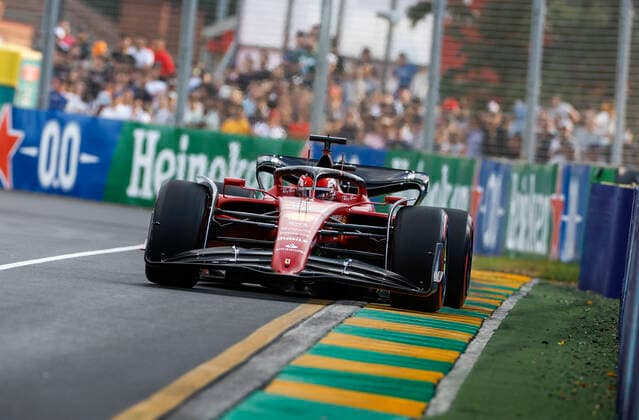 16 Charles Leclerc (MCO, Scuderia Ferrari), F1 Grand Prix of Australia at Melbourne Grand Prix Circuit on April 9, 2022 in Melbourne, Australia. (Photo by HOCH ZWEI) Melbourne Australia