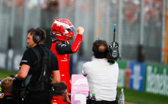 16 Charles Leclerc (MCO, Scuderia Ferrari), F1 Grand Prix of Australia at Melbourne Grand Prix Circuit on April 9, 2022 in Melbourne, Australia. (Photo by HOCH ZWEI) Melbourne Australia