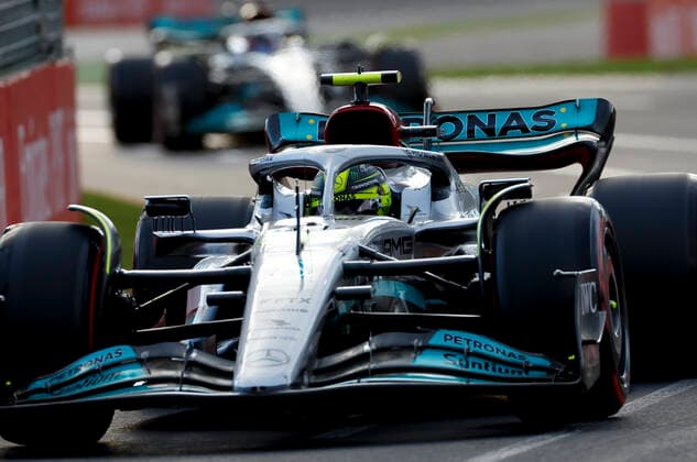 44 Lewis Hamilton (GBR, Mercedes-AMG Petronas F1 Team), F1 Grand Prix of Australia at Melbourne Grand Prix Circuit on April 9, 2022 in Melbourne, Australia. (Photo by HOCH ZWEI) Melbourne Australia