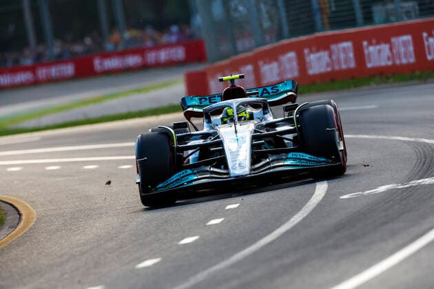 44 Lewis Hamilton (GBR, Mercedes-AMG Petronas F1 Team), F1 Grand Prix of Australia at Melbourne Grand Prix Circuit on April 9, 2022 in Melbourne, Australia. (Photo by HOCH ZWEI) Melbourne Australia