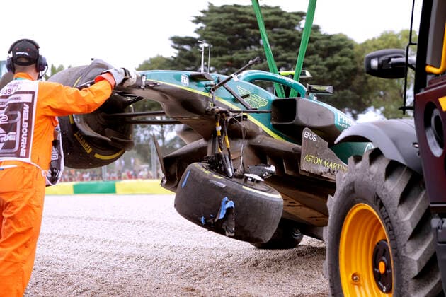 VETTEL Sebastian F1 Team Aston Martin bei der Qualifikation in Melbourne mit Crash FIA F1 Saison 2022 GP 2022 Melbourne Australien am 09.04.2022 in Melbourne Copyright: xJerryxAndrex