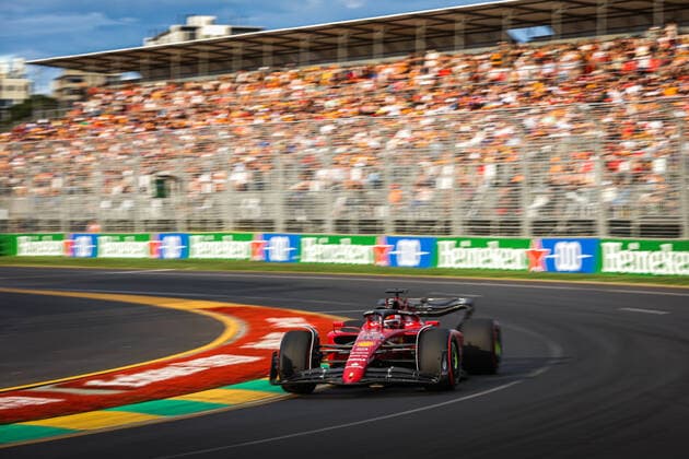 16 LECLERC Charles (mco), Scuderia Ferrari F1-75, action during the Formula 1 Heineken Australian Grand Prix 2022, 3rd round of the 2022 FIA Formula One World Championship, WM, Weltmeisterschaft on the Albert Park Circuit, from April 8 to 10, 2022 in Melbourne, Australia - F1 - AUSTRALIAN GRAND PRIX 2022 DPPI Panoramic  00122008_AV6_2613