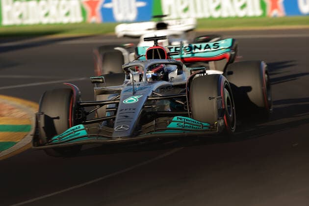 FORMULA 1 ROLEX AUSTRALIAN GRAND PRIX 2022 09.04.2022, Albert-Park, Melbourne, FORMULA 1 ROLEX AUSTRALIAN GRAND PRIX 2022 , im Bild George Russel (GBR), Mercedes-AMG Petronas Formula One Team