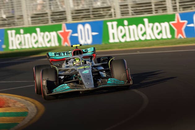 FORMULA 1 ROLEX AUSTRALIAN GRAND PRIX 2022 09.04.2022, Albert-Park, Melbourne, FORMULA 1 ROLEX AUSTRALIAN GRAND PRIX 2022 , im Bild Lewis Hamilton (GBR), Mercedes-AMG Petronas Formula One Team