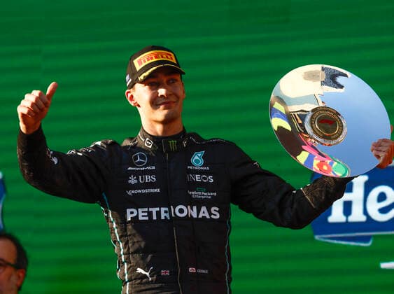 63 George Russell (GBR, Mercedes-AMG Petronas F1 Team), F1 Grand Prix of Australia at Melbourne Grand Prix Circuit on April 10, 2022 in Melbourne, Australia. (Photo by HOCH ZWEI) Melbourne Australia
