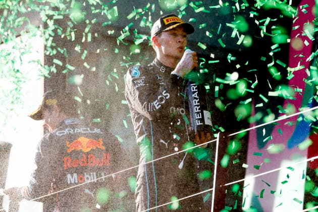 63 George Russell (GBR, Mercedes-AMG Petronas F1 Team), F1 Grand Prix of Australia at Melbourne Grand Prix Circuit on April 10, 2022 in Melbourne, Australia. (Photo by HOCH ZWEI) Melbourne Australia
