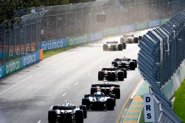 Start, F1 Grand Prix of Australia at Melbourne Grand Prix Circuit on April 10, 2022 in Melbourne, Australia. (Photo by HOCH ZWEI) Melbourne Australia