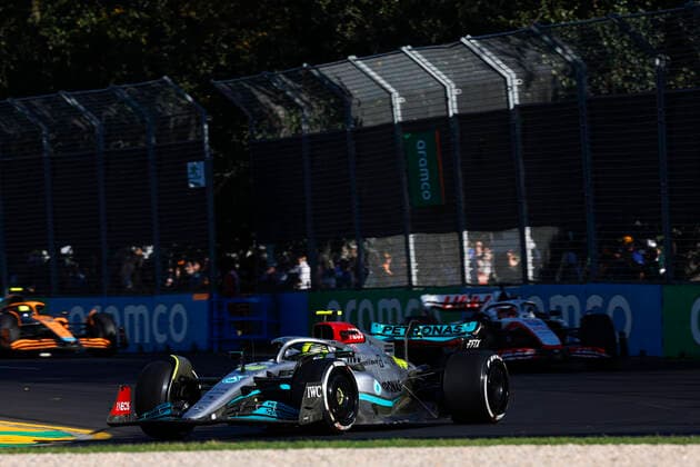 44 Lewis Hamilton (GBR, Mercedes-AMG Petronas F1 Team), F1 Grand Prix of Australia at Melbourne Grand Prix Circuit on April 10, 2022 in Melbourne, Australia. (Photo by HOCH ZWEI) Melbourne Australia
