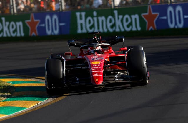 16 Charles Leclerc (MCO, Scuderia Ferrari), F1 Grand Prix of Australia at Melbourne Grand Prix Circuit on April 10, 2022 in Melbourne, Australia. (Photo by HOCH ZWEI) Melbourne Australia