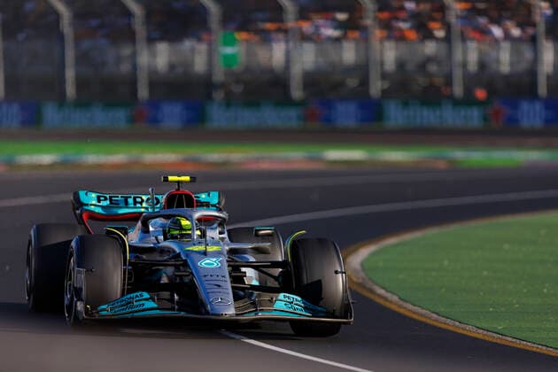 10th April 2022, Albert Park, Australia; FIA Formula 1 Australian Grand Prix, Race Day: Mercedes AMG Petronas driver Lewis Hamilton during the race and finished 4th  ActionPlus12378049 StephenxBlackberry