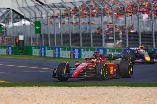10th April 2022, Albert Park, Melbourne, Australia; FIA Formula 1 Australian Grand Prix, Race Day: Scuderia Ferrari driver Charles Leclerc during the race at the Australian Formula 1 Grandprix  ActionPlus12377992 StephenxBlackberry