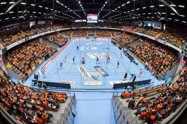 220410 Kristianstads Arena under slutspel i Handbollsligan mellan Kristianstad och Alingsas den 10 april 2022 i Kristianstad. Copyright: AVDOxBILKANOVIC BB220410AB021