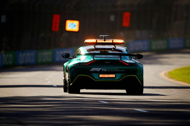 F1 Safety Car, Aston Martin Vantage, F1 Grand Prix of Australia at Melbourne Grand Prix Circuit on April 10, 2022 in Melbourne, Australia. (Photo by HOCH ZWEI) Melbourne Australia