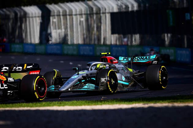 44 Lewis Hamilton (GBR, Mercedes-AMG Petronas F1 Team), F1 Grand Prix of Australia at Melbourne Grand Prix Circuit on April 10, 2022 in Melbourne, Australia. (Photo by HOCH ZWEI) Melbourne Australia