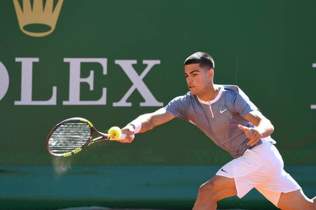 Tennis : Monte Carlo 2022 - Alcaras - Espagne Tennis : Monte Carlo 2022 - Monaco - 10 04 2022 ChrysleneCaillaud Panoramic 