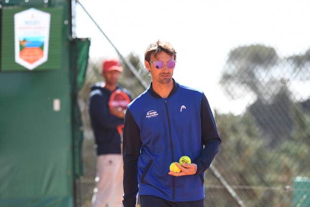 Tennis, ATP-Tunier in Monte Carlo, Training Tennis : Monte Carlo 2022 -Tsitsipas - Grece Tennis : Monte Carlo 2022 - Monaco - 10 04 2022 ChrysleneCaillaud Panoramic 