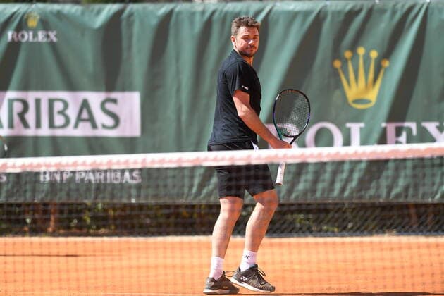 Tennis : Monte Carlo 2022 - Wawrinka - Suisse Tennis : Monte Carlo 2022 - Monaco - 10 04 2022 ChrysleneCaillaud Panoramic 