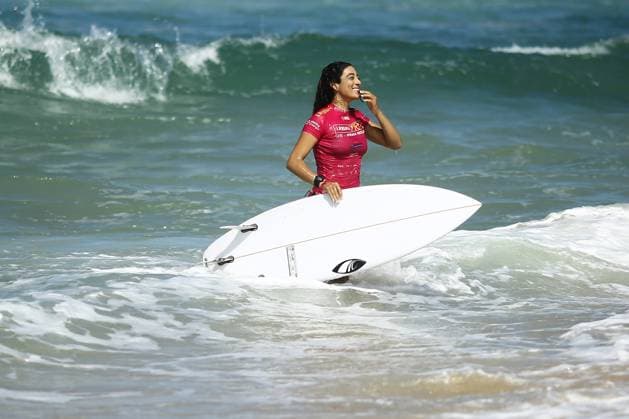 Sport Themen der Woche KW14 Praia Mole Daniella Rosas during the QS LayBack Pro Surfing at Praia Mole, in Florianopolis, Brazil Heuler Andrey DiaEsportivo SPP QS LayBack Pro Praia Mole 