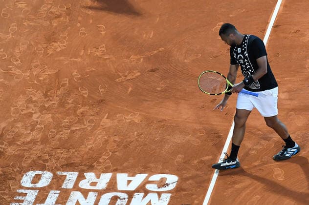Tennis : Monte Carlo 2022 - Jo Wilfried Tsonga - France Tennis : Monte Carlo 2022 - Monaco - 11 04 2022 ChrysleneCaillaud Panoramic 