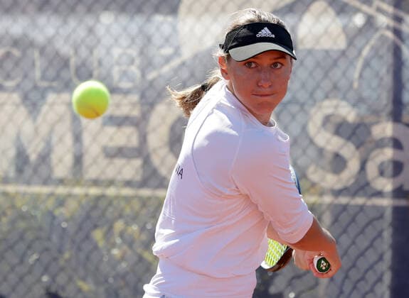 TENNIS - Billie Jean King Cup 2022 ANTALYA,TURKEY,12.APR.22 - TENNIS - Billie Jean King Cup, Europe Africa Group I. Image shows Kaja Juvan (SLO).  GEPAxpictures xWalterxLuger