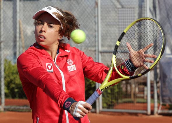 TENNIS - Billie Jean King Cup 2022 ANTALYA,TURKEY,12.APR.22 - TENNIS - Billie Jean King Cup, Europe Africa Group I. Image shows Julia Grabher (AUT).  GEPAxpictures xWalterxLuger