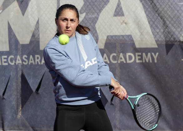 TENNIS - Billie Jean King Cup 2022 ANTALYA,TURKEY,12.APR.22 - TENNIS - Billie Jean King Cup, Europe Africa Group I. Image shows Tamira Paszek (AUT).  GEPAxpictures xWalterxLuger