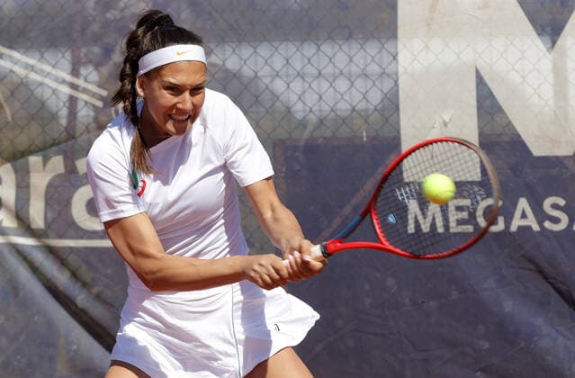 TENNIS - Billie Jean King Cup 2022 ANTALYA,TURKEY,12.APR.22 - TENNIS - Billie Jean King Cup, Europe Africa Group I. Image shows Julia Terziyska (BUL).  GEPAxpictures xWalterxLuger
