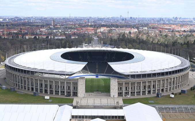 Fussball, Herren, Saison 2021 2022, 1. Bundesliga, Hertha BSC, Olympiapark Berlin, im Bild: Olympiastadion, 11.04. 2022, Copyright: xMatthiasxKochx